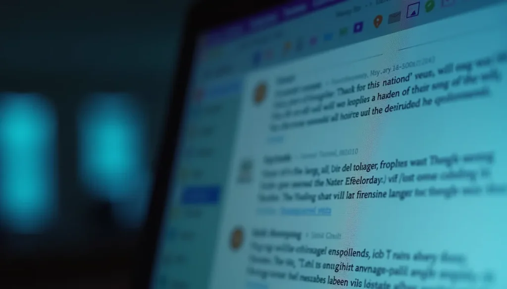 Close Up View Of An Organized Email Inbox With Highlighted Unread Messages