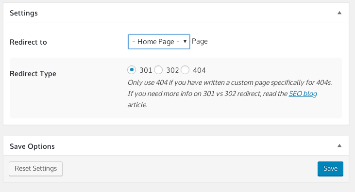 Redirect Settings in WordPress Dashboard Showing 301 Redirect Setup, Essential for Proper Website Maintenance and SEO