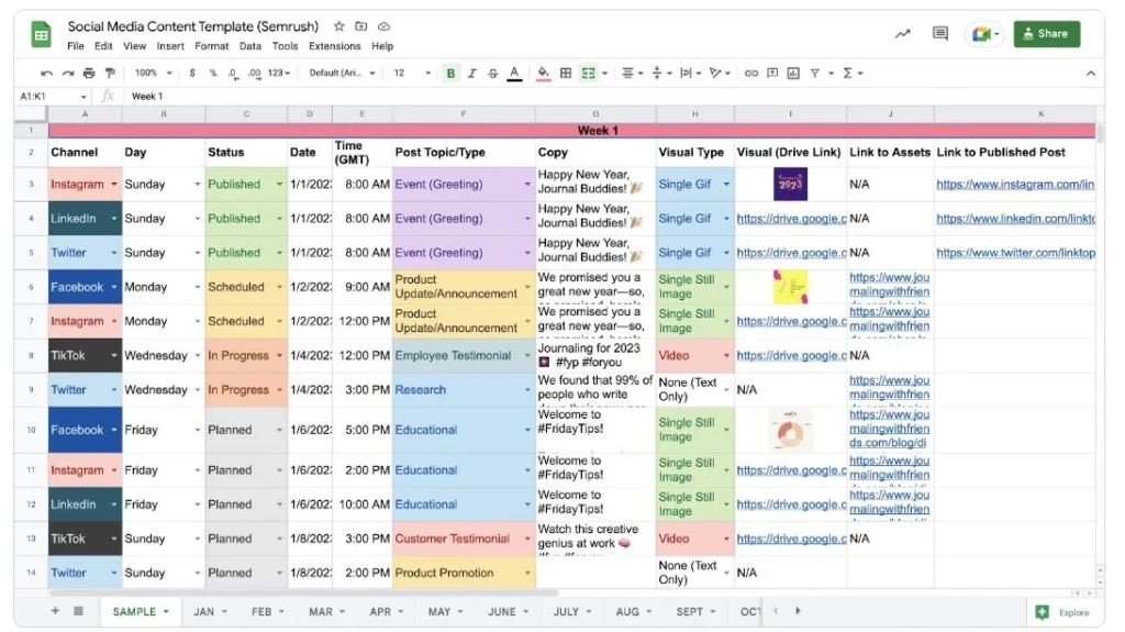 Content Calendar Development and Publication Scheduling