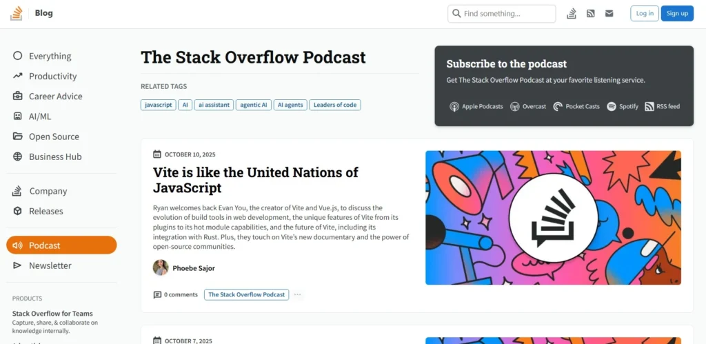 Slack Podcast Page
