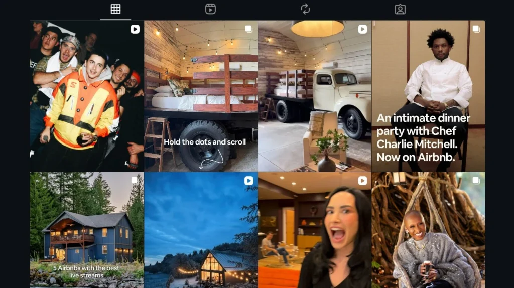 Airbnb Instagram Page