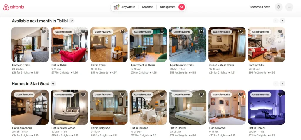 Airbnb Website