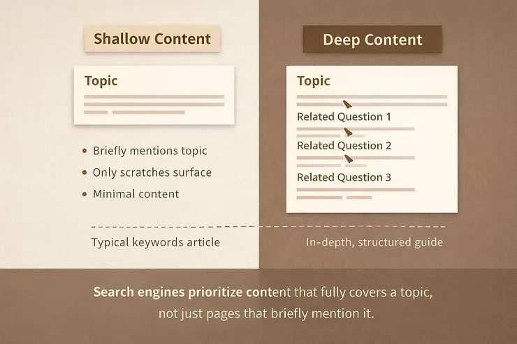 Content depth became a competitive advantage