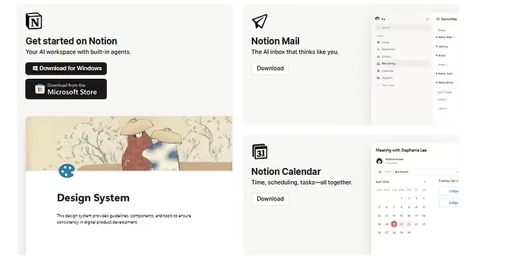Minimalist Notion interface showing clean design and structured layout