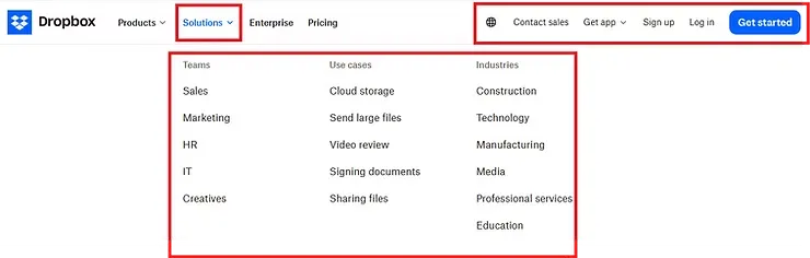 Website flat structure