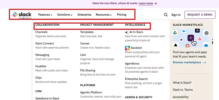 Website structure plan