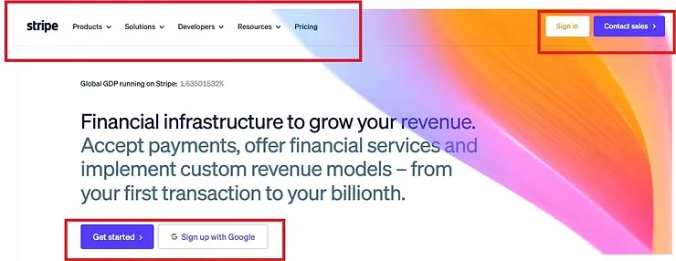 Website structure