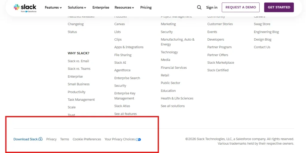 What pages does a Small Business Website